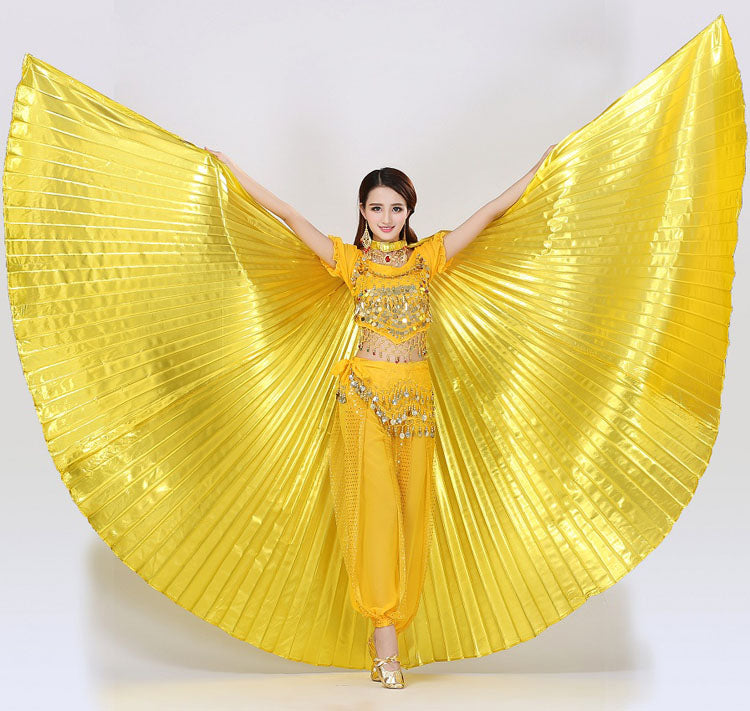Baisdan Women's 2 Sticks & Belly Dance Costume Angle Isis Wings(wing +2 sticks+bag)