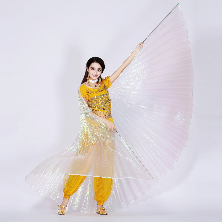 Baisdan Women's 2 Sticks & Belly Dance Costume Angle Isis Wings(wing +2 sticks+bag)
