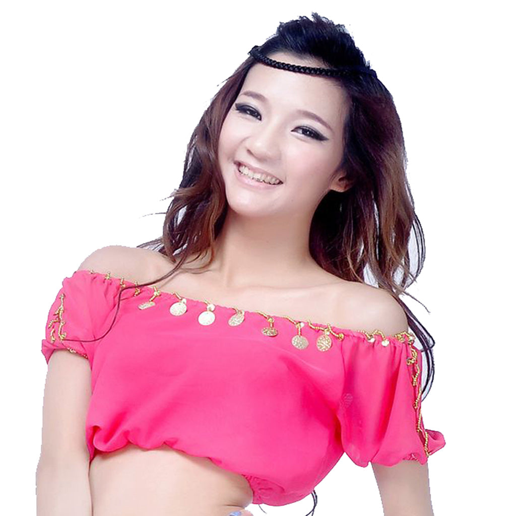 Baisdan Lady's Sexy Top Belly Dance Costumes Lantern Blouse Top Bra