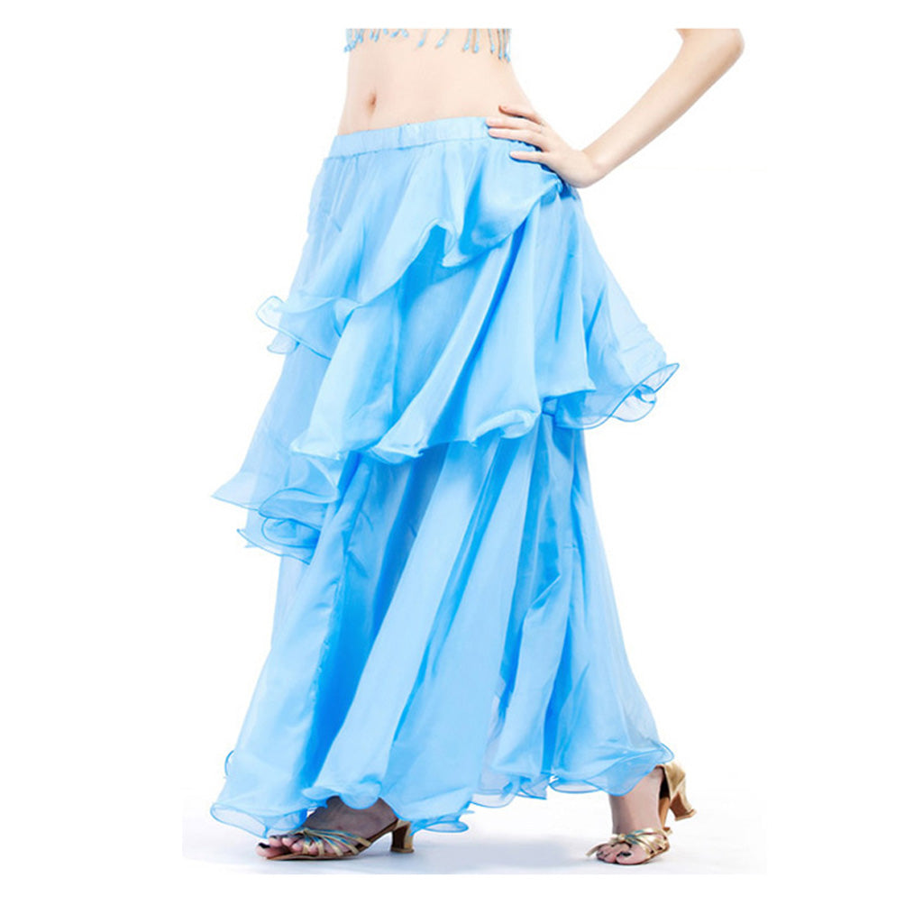 Baisdan Lady's Belly Dance Costume Hot Spiral 3 Layer Circle Skirts