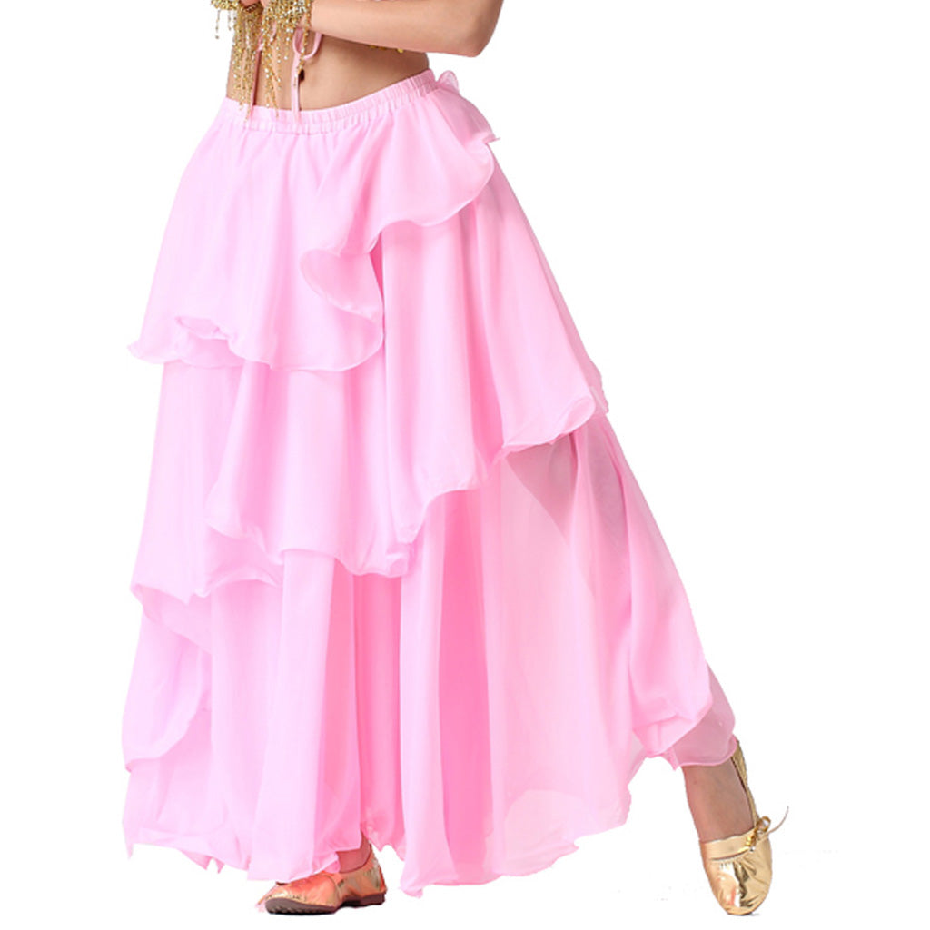 Baisdan Lady's Belly Dance Costume Hot Spiral 3 Layer Circle Skirts