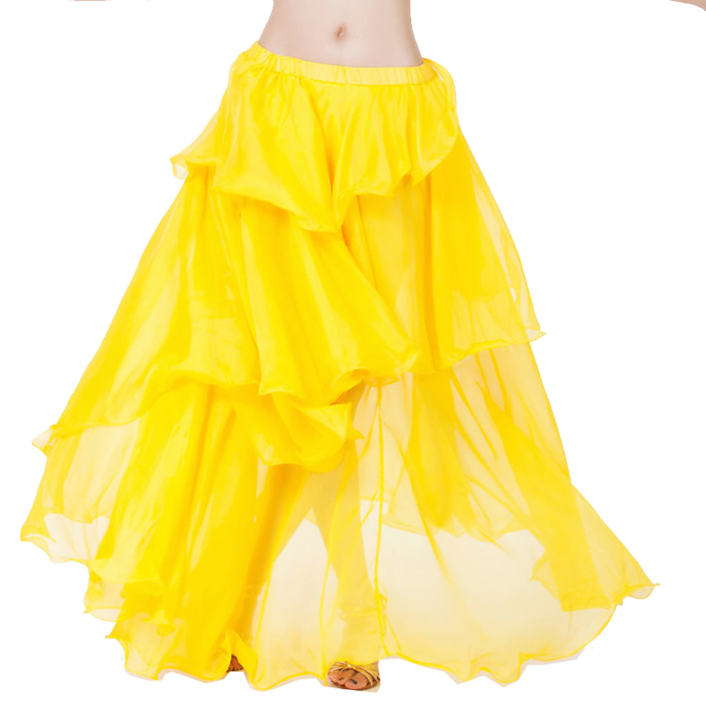 Baisdan Lady's Belly Dance Costume Hot Spiral 3 Layer Circle Skirts