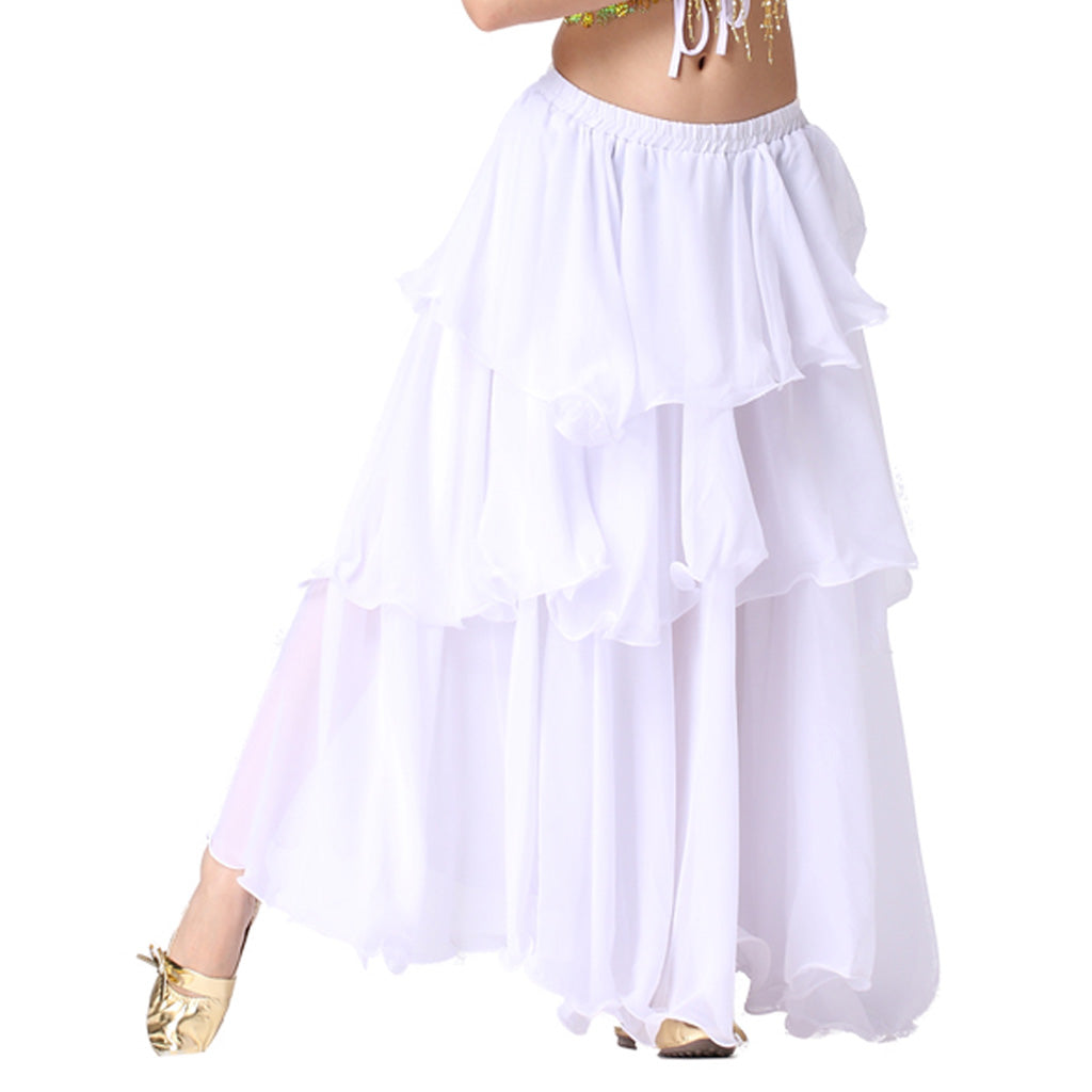 Baisdan Lady's Belly Dance Costume Hot Spiral 3 Layer Circle Skirts
