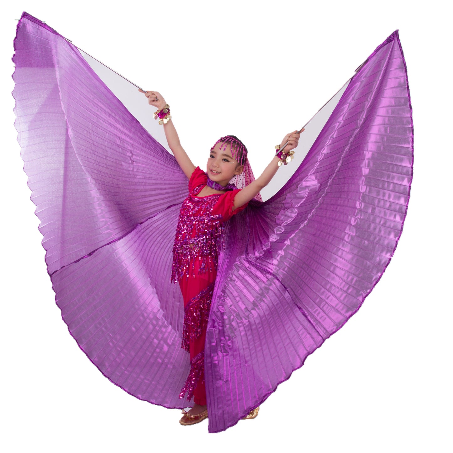 Baisdan Halloween Costumes Belly Dance Isis Wings for Children Kids (Only wing)