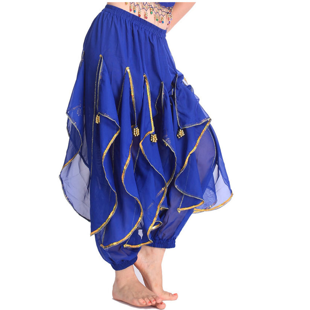 Baisdan Lady's Belly Dance Bloomers Chiffon Costume Wavy Pant