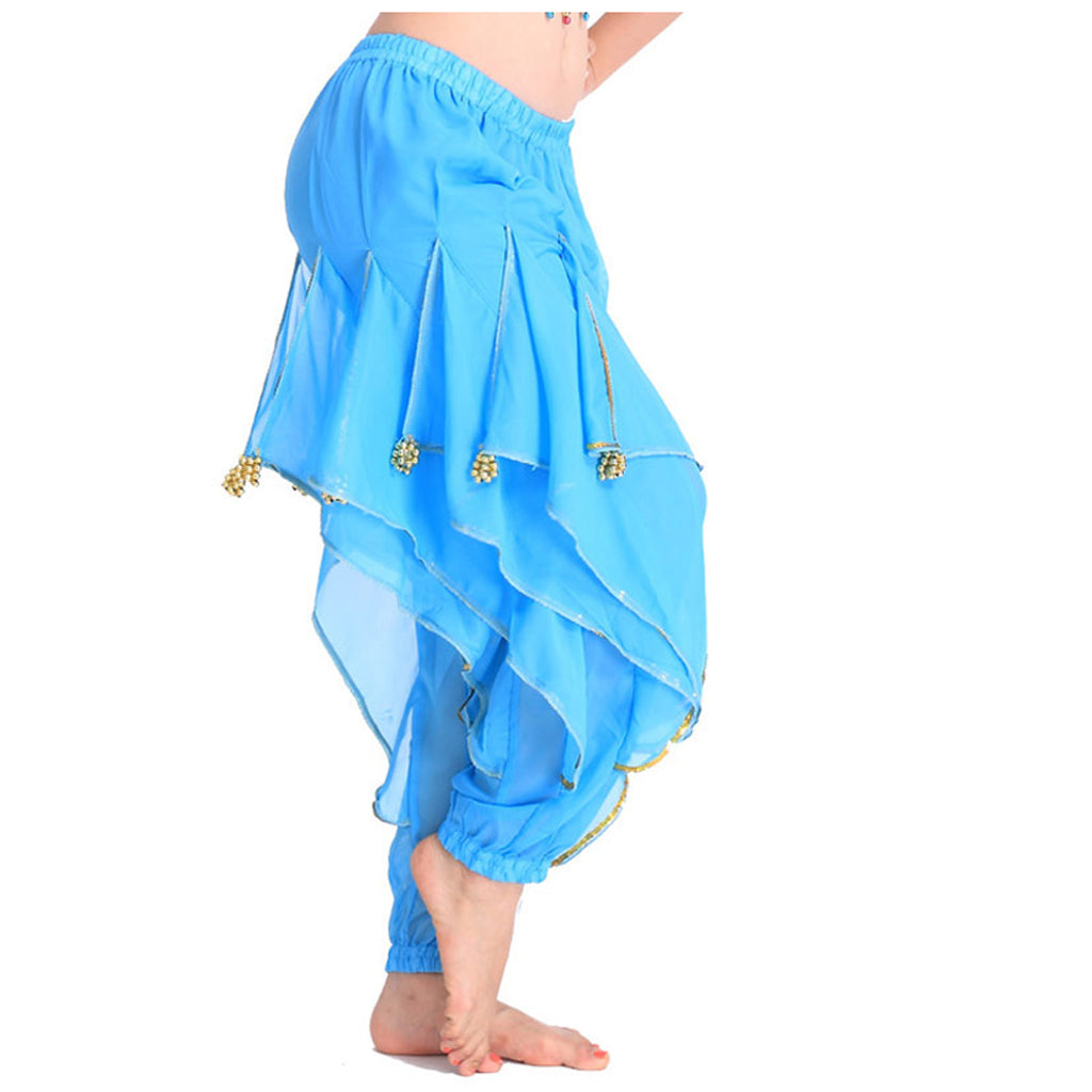 Baisdan Lady's Belly Dance Bloomers Chiffon Costume Wavy Pant