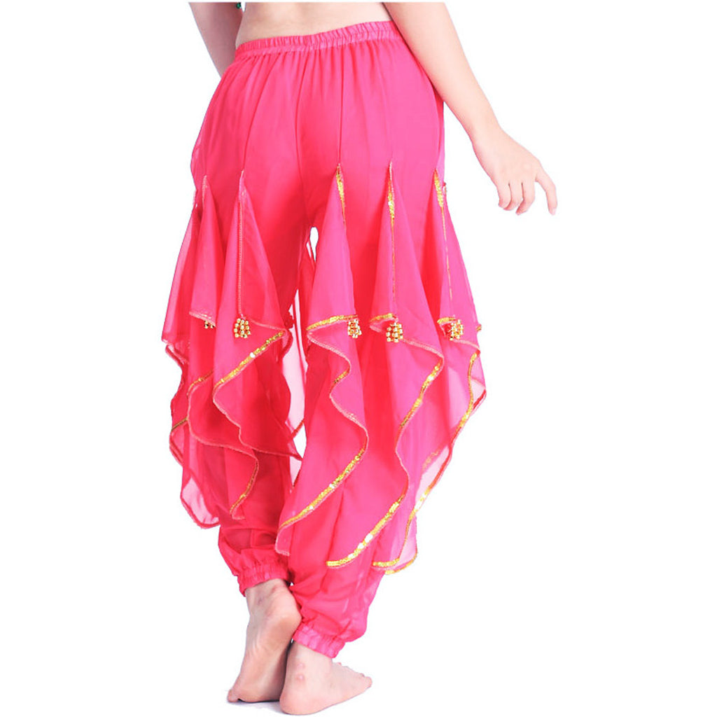 Baisdan Lady's Belly Dance Bloomers Chiffon Costume Wavy Pant