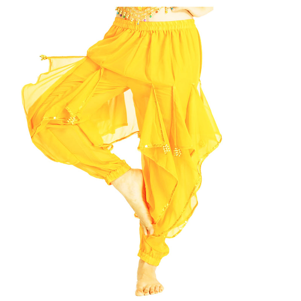 Baisdan Lady's Belly Dance Bloomers Chiffon Costume Wavy Pant