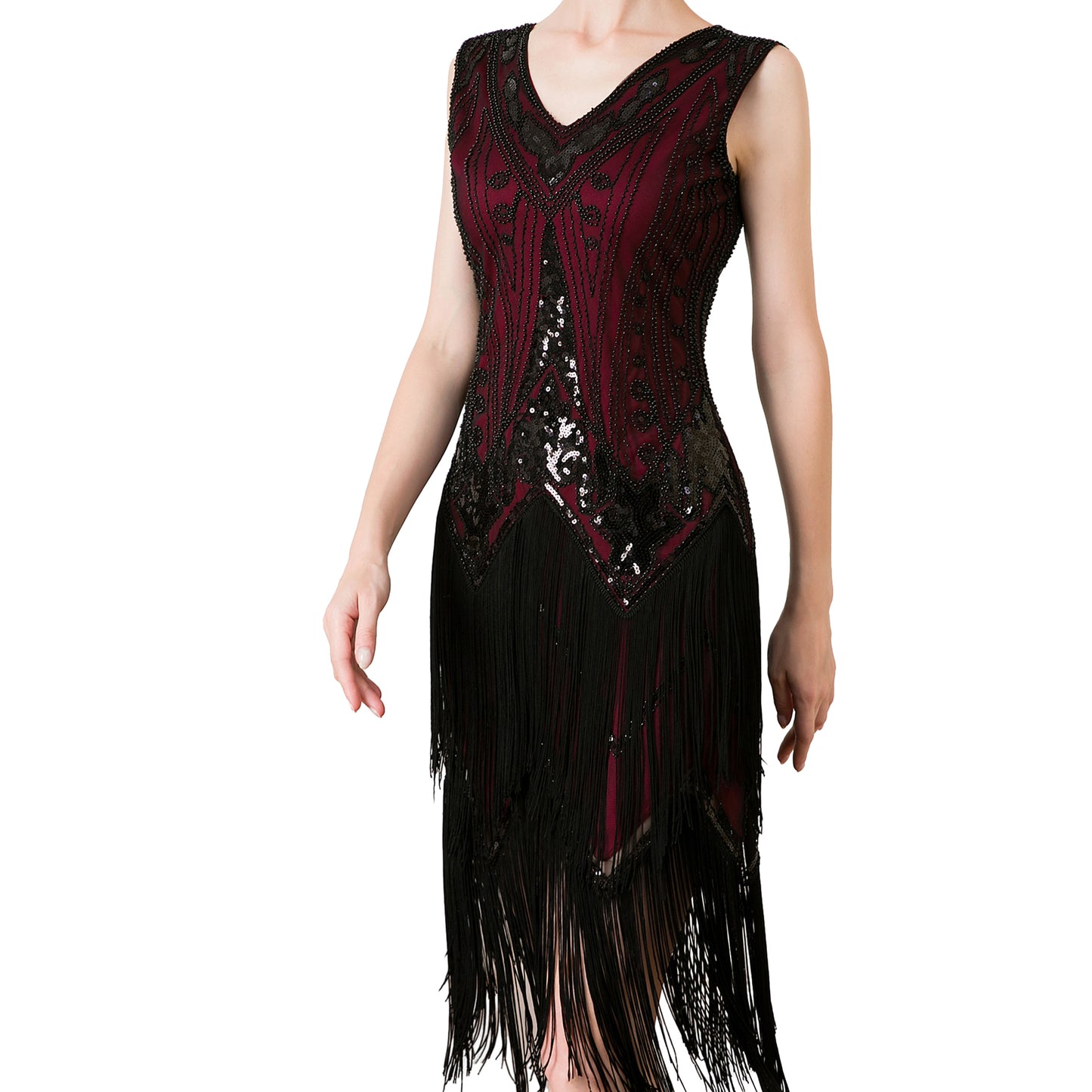 Baisdan Flapper Dress Womens 1920s Retro Great Gatsby Dresses for Party Cocktail Costume Outfit Gift