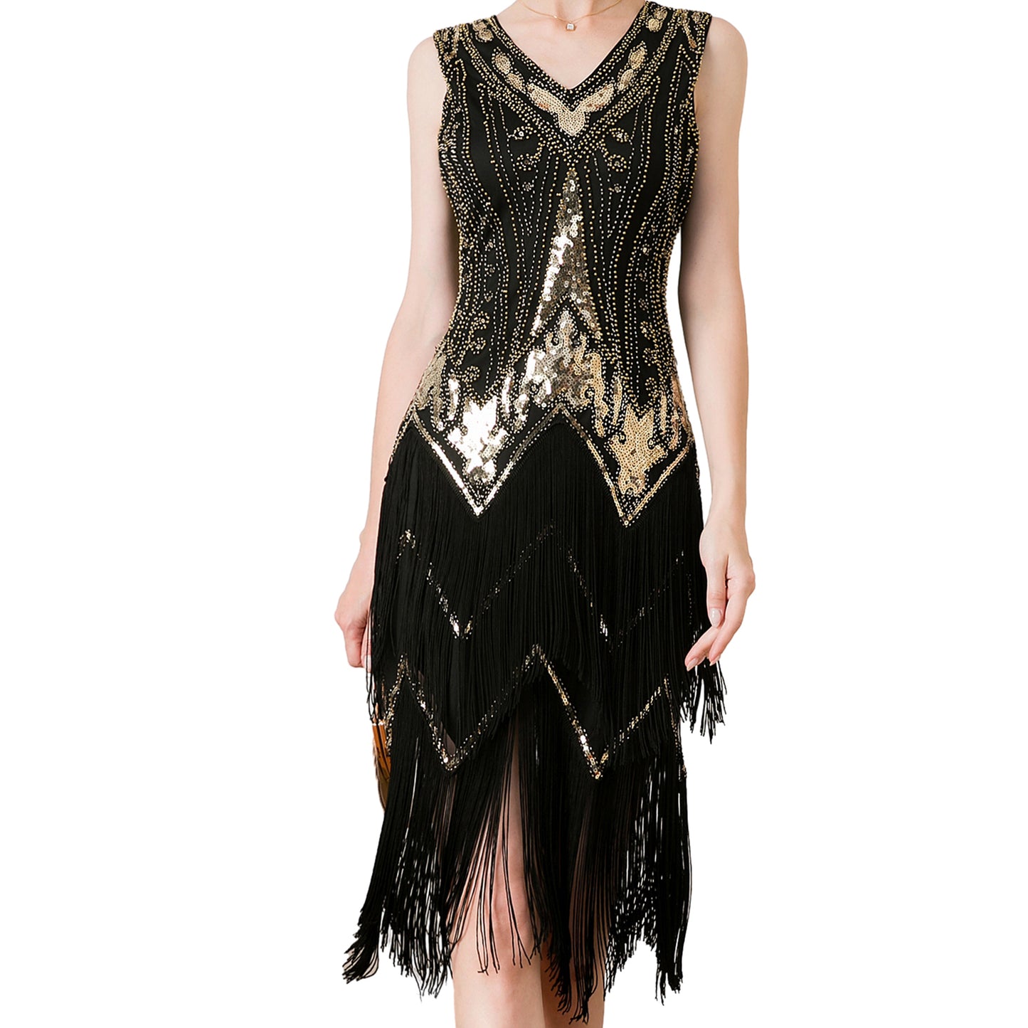 Baisdan Flapper Dress Womens 1920s Retro Great Gatsby Dresses for Party Cocktail Costume Outfit Gift