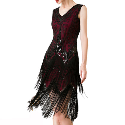 Baisdan Flapper Dress Womens 1920s Retro Great Gatsby Dresses for Party Cocktail Costume Outfit Gift