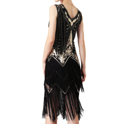 Baisdan Flapper Dress Womens 1920s Retro Great Gatsby Dresses for Party Cocktail Costume Outfit Gift