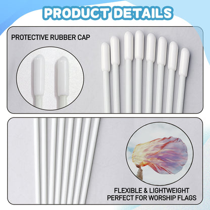 Baisdan Flexible Rods for Worship Flags, Flexi Rod for Praise Dance Flags, Flexible Flag Pole