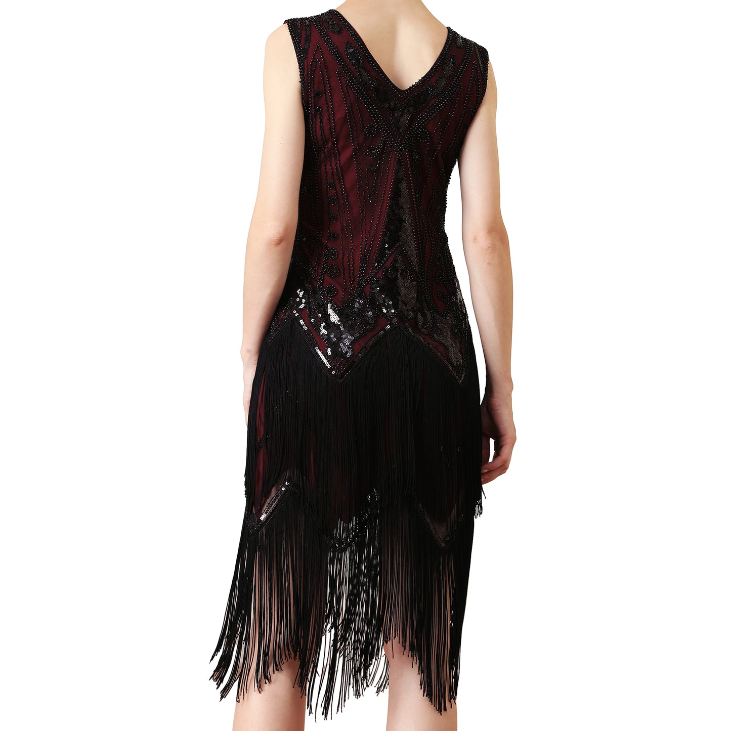 Baisdan Flapper Dress Womens 1920s Retro Great Gatsby Dresses for Party Cocktail Costume Outfit Gift