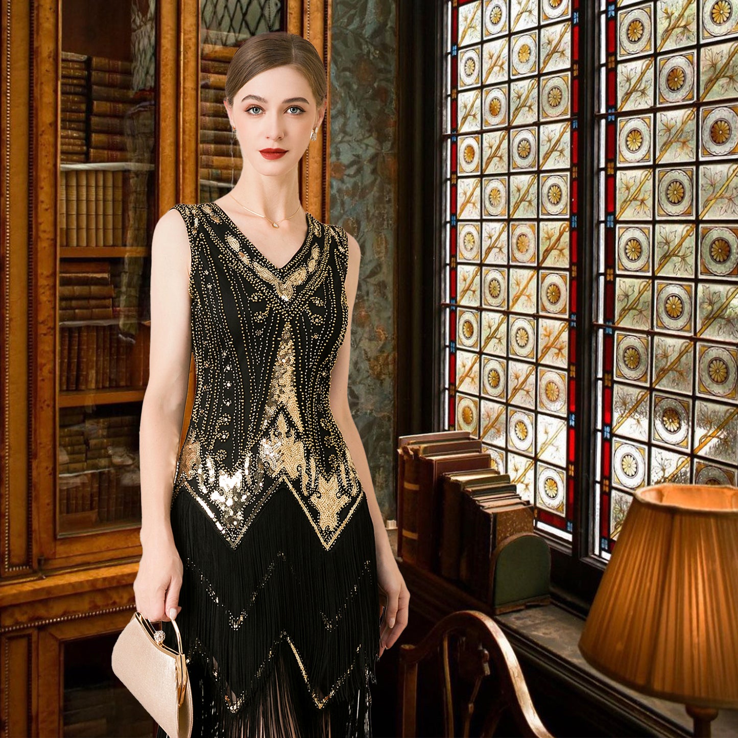 Baisdan Flapper Dress Womens 1920s Retro Great Gatsby Dresses for Party Cocktail Costume Outfit Gift