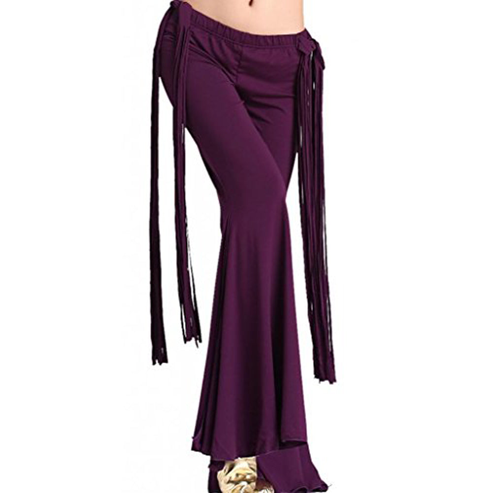 Baisdan Womens Oriental Belly Dance Costume Set Indian Dancing Long Pants Yoga Pants SML