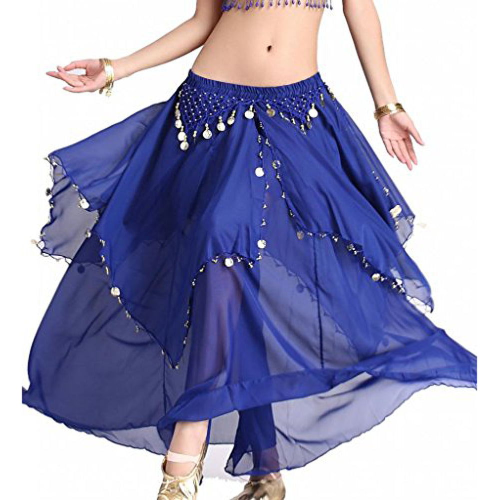 Baisdan Belly Dance Costume Gold Coins Skirt Festival Carnival Fancy Outfit