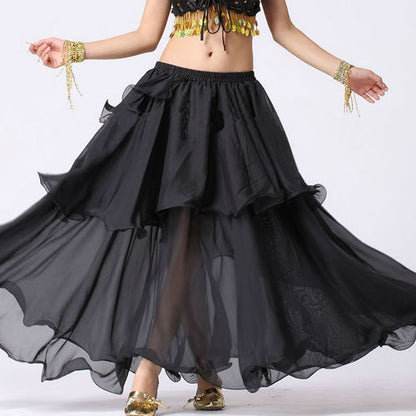 Baisdan  Lady's Belly Dance Costume Hot Spiral 3 Layer Circle Skirts