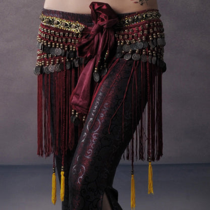 Baisdan Belly Dance Tribe Style Belt Tassel Hip Scarfs Velvet Waist …