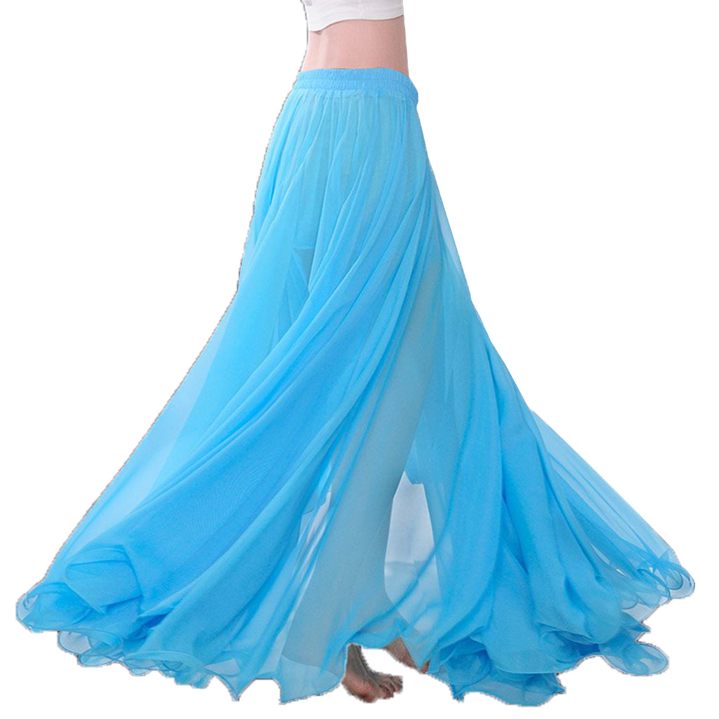 Baisdan Women's Belly Dance Skirt Tribal Chiffon Full Skirt