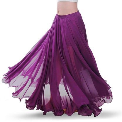 Baisdan Women's Belly Dance Skirt Tribal Chiffon Full Skirt