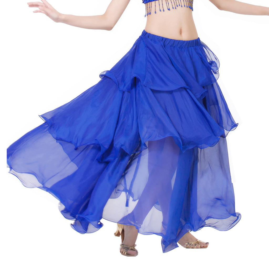 Baisdan  Lady's Belly Dance Costume Hot Spiral 3 Layer Circle Skirts