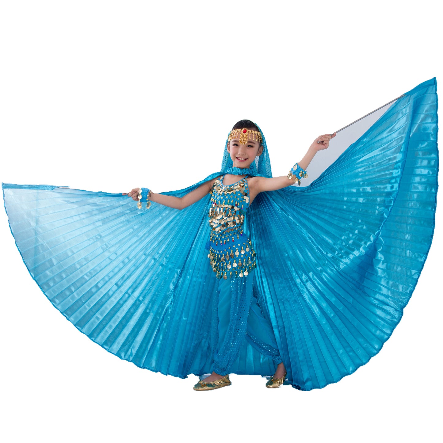 Baisdan Children's Kids Belly Dance Costume Egyptian Isis Wings(wing+2 sticks+bag)