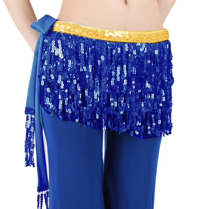 Baisdan Women's Latin Cha Cha Belly Dance Belt Sequins Tassel