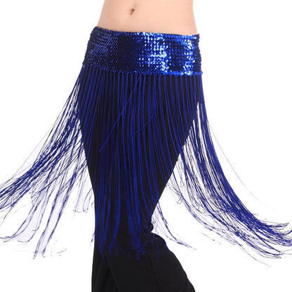 Baisdan Lady's Belly oriental Dance Fringe Tassel Brilliant Hip Scarf Belt Skirt