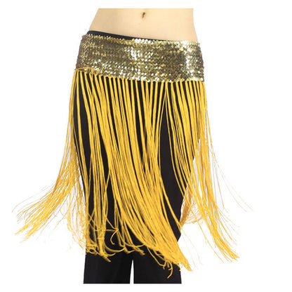 Baisdan Lady's Belly oriental Dance Fringe Tassel Brilliant Hip Scarf Belt Skirt