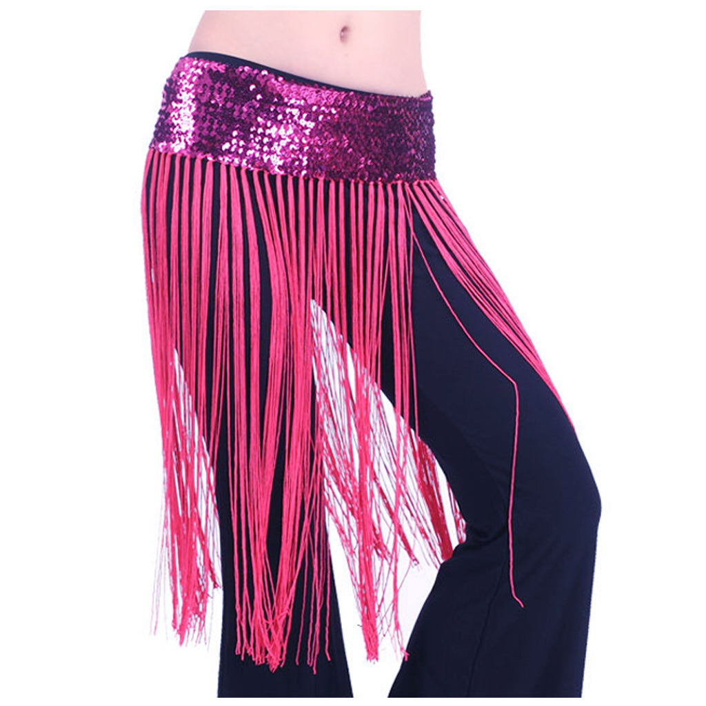 Baisdan Lady's Belly oriental Dance Fringe Tassel Brilliant Hip Scarf Belt Skirt