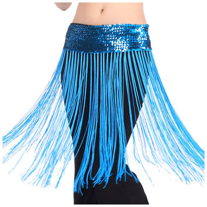 Baisdan Lady's Belly oriental Dance Fringe Tassel Brilliant Hip Scarf Belt Skirt