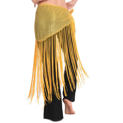 Baisdan Women's Belly Dance Flashy Tassel Hip Scarf Waist Waistband