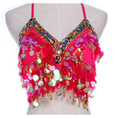 Baisdan Sequin Halter Bra Top Salsa Belly Dance Boho Festival Clubbing Tribal Bra BH Top