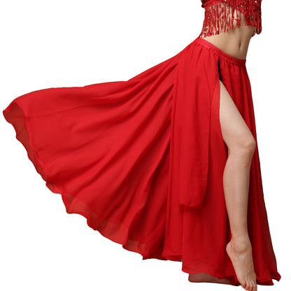 Baisdan Women's Belly Dance Costume Chiffon Dancing Skirt Sexy Large Swing Dancing Skirts Dress