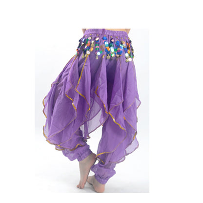 Baisdan Lady's Belly Dance Colorful Sequins Harem Pants Tribal Pants