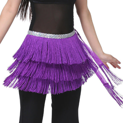 Baisdan Lady's Belly Dance Costume Hip Scarf Belt Tribal Fringe Tassel wrap Belt