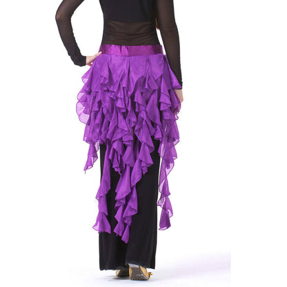 Baisdan Lady's Belly Dance Hip Scarf Belt Skirt Latin Dance Tassel Wave Skirt