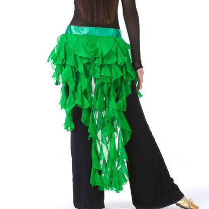 Baisdan Lady's Belly Dance Hip Scarf Belt Skirt Latin Dance Tassel Wave Skirt