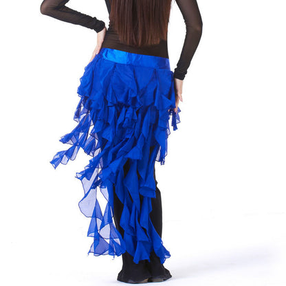 Baisdan Lady's Belly Dance Hip Scarf Belt Skirt Latin Dance Tassel Wave Skirt