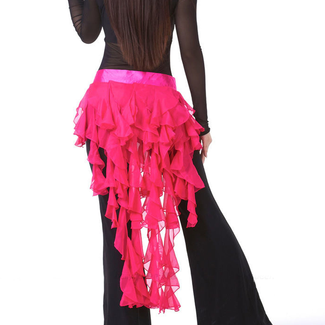 Baisdan Lady's Belly Dance Hip Scarf Belt Skirt Latin Dance Tassel Wave Skirt